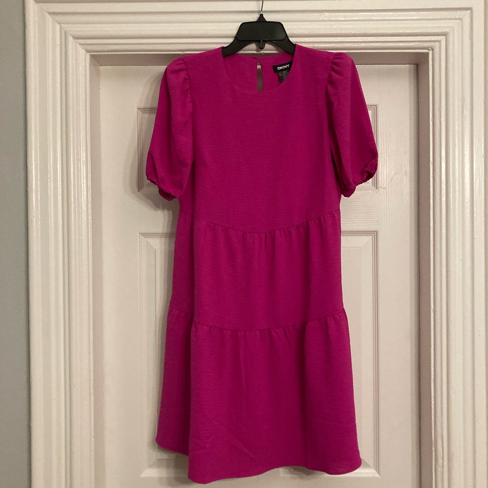 Pink DKNY dress size 4. Only worn once!